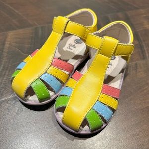 Livie & Luca Yellow Rainbow Sandals